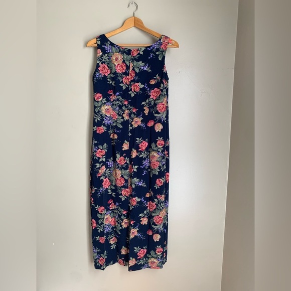 R&K Vintage 90s  Floral Romantic Midi Dress Boho Hippie Sundress Cottagecore - Picture 5 of 8